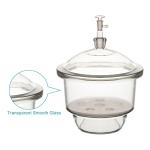 stonylab Glass Vacuum Desiccator with Glass Vacuum Valve and Porcelain Plate ID: 9.4 Inch