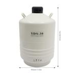 Nitrogen Cryogenic Container, 10/30L Liquid Nitrogen Tank with Protective Sleeve Aluminum Alloy Cryogenic Container Liquid Nitrogen (LN2) Dewar Safely Store Liquid Nitrogen for Hospitals (30L)