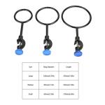 3 Pcs Laboratory Support Stand Clamps, Iron Steel Close Ring Black Coating Retort Clamp Support Ring Lab Stand Retort Set Set for Chemistry Physics Lab Work, Diameter 60/80/100mm
