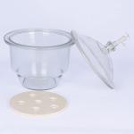 stonylab Glass Vacuum Desiccator with Glass Vacuum Valve and Porcelain Plate ID: 9.4 Inch