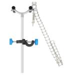 stonylab Chain Clamp and Bosshead Clamp Holder Set, Adjustable Lab Stand Accessory, Aluminum Alloy Glassware Holder for Beakers and Funnels, Fits 40-145 mm Diameter