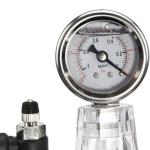 MiBoce Polycarbonate Vacuum Desiccator, Lab Vacuum Desiccator, with Pressure Gauge and 150mm Double Valve, Adjustable Air Intake, for Vacuum Drying and Storage