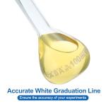 PATIKIL 100ml Volumetric Flask, 6Pcs 3.3 Borosilicate Glass Graduated Volumetric Measuring Flask with Plug Cap Tolerance 0.1ml for Lab Experiment, Clear