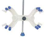 EWANYO Laboratory Stands Support Set, with a Round-jaw Burette Clamp & Butterfly Burette Clamp, Lab Clamp Retort and 2 Flask Ring Clamps, Rod Length 60cm Sciencent Laboratory Grade Lab Metalware Set