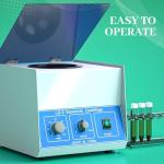 Centrifuge Machine, Lab Benchtop Centrifuges, Electric Laboratory Centrifugal Equipment with 6x50ml Centrifuge Tubes, Low Speed 0-4000RPM 0-60Min Timer 2770xg Max Centrifugal Force