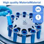 Konohan 200 Pack 50ml Polypropylene Centrifuge Tubes with Screw Caps Round Bottom Sterile Graduated Test Tubes for Science Lab School Storage