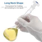 PATIKIL 100ml Volumetric Flask, 6Pcs 3.3 Borosilicate Glass Graduated Volumetric Measuring Flask with Plug Cap Tolerance 0.1ml for Lab Experiment, Clear