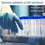 Konohan 200 Pack 50ml Polypropylene Centrifuge Tubes with Screw Caps Round Bottom Sterile Graduated Test Tubes for Science Lab School Storage