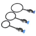 3 Pcs Laboratory Support Stand Clamps, Iron Steel Close Ring Black Coating Retort Clamp Support Ring Lab Stand Retort Set Set for Chemistry Physics Lab Work, Diameter 60/80/100mm