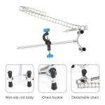 stonylab Chain Clamp and Bosshead Clamp Holder Set, Adjustable Lab Stand Accessory, Aluminum Alloy Glassware Holder for Beakers and Funnels, Fits 40-145 mm Diameter