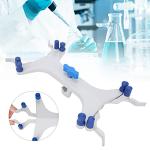 Aluminum Burette Clamp, Lab Adjustable Buret Clamp/Holder Spring Accessory Dual Test Tube Clamps Loaded Laboratory Rubber Holder Titration Stand Accessories