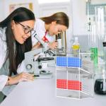 Acrylic Test Tube Rack, Clear Tube Holder Organizer Stand with 4 Compartments, Extra Bottom Storage, and 2 Pull-Out Trays, Wall Mount or Countertop for Lab, Hospital, Office, 11.7"H x 7.9"W x 5.2"D