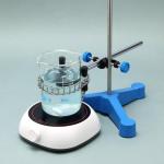 stonylab Chain Clamp and Bosshead Clamp Holder Set, Adjustable Lab Stand Accessory, Aluminum Alloy Glassware Holder for Beakers and Funnels, Fits 40-145 mm Diameter