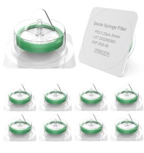 50 Pack Sterile PES Syringe Filters, 0.22 μm
