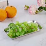 GETTON 4 Pack Small Surgical Tray, 201 Stainless Steel Tray with Seamless Trays and Moderate Edge Height for Lab Dental Tattoo Piercing Instruments Organizer, Silver