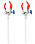 QWORK 3 Prong Lab Clamp Set, Adjustable Jaws