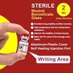 20 Pack 2ml Sterile Glass Vials with Labels