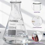 JOLABEAR 2000ml Extra-Thick Borosilicate Flask