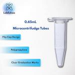 0.65mL Microcentrifuge Tubes with Snap Cap - 500 Pack