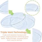 Stackable Plastic Petri Dishes with Lids - 20 Pack
