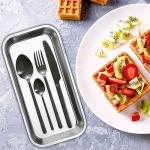 12 PCS 8.86 x 4.7 Inch Small Surgical Tray, Stainless Steel Medical Tray with Seamless Trays and Moderate Edge Height for Tattoo, Resin, Bathroom, Lab Instrument Supplies, by GENHAKON.