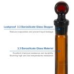 PATIKIL 5ml Borosilicate Glass Volumetric Flask Set