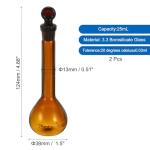 25ml Borosilicate Glass Volumetric Flask, 2-Pack