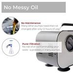 Fristaden Lab American Oilless Vacuum Pump, Fast 10L Per Minute Pumping Speed, Small Portable Vacuum Pump, 20W Oilless Motor and Diaphragm Pump with 1 Year Warranty