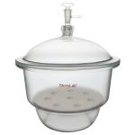 Stonylab Glass Vacuum Desiccator with Valve and Plate