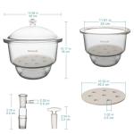 Stonylab Glass Vacuum Desiccator with Valve and Plate