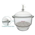 Stonylab Glass Vacuum Desiccator with Valve and Plate