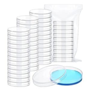 500 Pack Sterile Plastic Petri Dishes with Lids