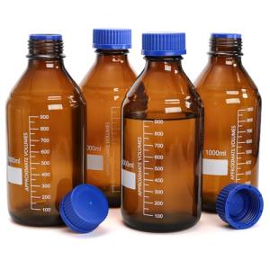 Yopay 4 Pack 1000ml Amber Glass Storage Bottles