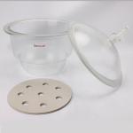 Stonylab Glass Vacuum Desiccator with Valve and Plate