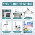 LABHOUSE Lab Diaphragm Vacuum Pump VP-30L Portable Mini Oilless Diaphragm Oil Free 30L/min & Rubber Tube for Laboratory Vacuum Filtration,Positive and Negative Pressure,110V-220V