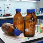 Yopay 4 Pack 1000ml Amber Glass Storage Bottles