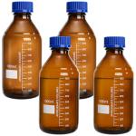 Yopay 4 Pack 1000ml Amber Glass Storage Bottles