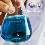 6-Pack 100ml Graduated Conical Laboratory Flasks