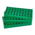 Stackable Green Vial Rack for 50 Test Tubes