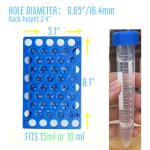 15 ml Centrifuge Vial Rack for 50 Tubes