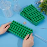 Stackable Green Vial Rack for 50 Test Tubes