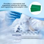 Stackable Green Vial Rack for 50 Test Tubes