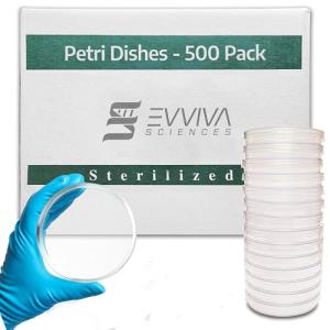 Evviva Sciences 500 Pack Petri Dishes with Pipettes