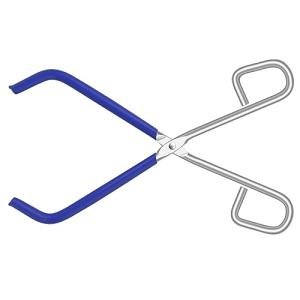 Utile Lab Beaker Tongs, Made of Mild Steel, with Chrome Plated Surface and Blue PVC Overmolding Cover, Laboratory Clamps for 50ML-2000ML Beakers, 4030.0903.1