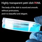 20 Transparent Disposable Petri Dishes - 70mm