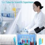 Acrux7 Clear Plastic Test Tubes with Caps - 200 PCS