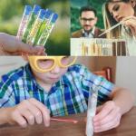 Acrux7 Clear Plastic Test Tubes with Caps - 200 PCS