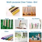 Acrux7 Clear Plastic Test Tubes with Caps - 200 PCS
