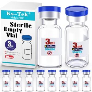 Ks-Tek 3ml Sterile Empty Vials with Caps