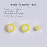 10PCS Sterile Syringe Filters - 0.22μm, 25mm